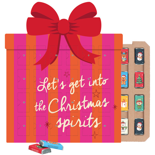 Shape Advent calendar gift Eco, mini chocolate bars