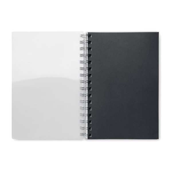 A5 RPET notebook recycled lined Anotate - Black