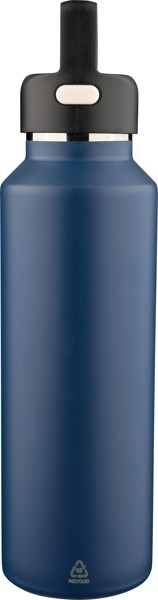 Gerecyclede roestvrijstalen dubbelwandige fles (600 ml) Mace - wit