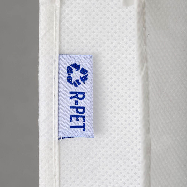 Shopper In R-Pet 80 G/M2 Con Soffietto E Manici Lunghi - Bianco