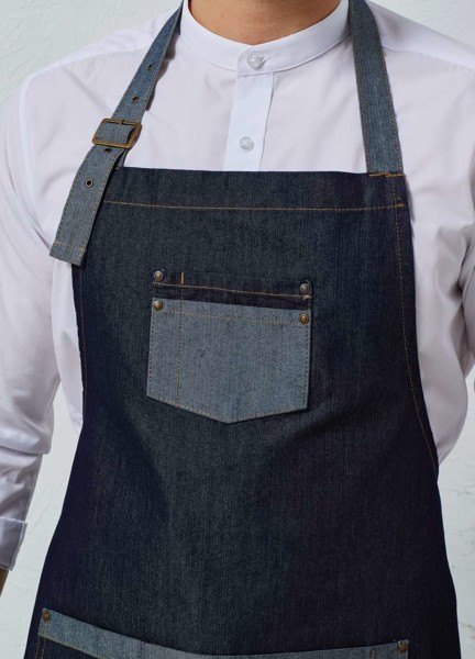 Kontrastna traper pregača 'Domain' - Black Denim