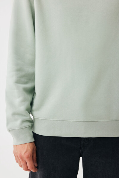 IQONIQ Toria Unisex mikina s okrúhl. výstrihom z rec. bavlny - Iceberg Green / XL