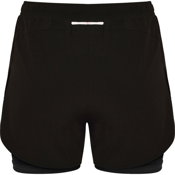 Pantalon Corto Lanus - NEGRO/CORAL FLUOR / L