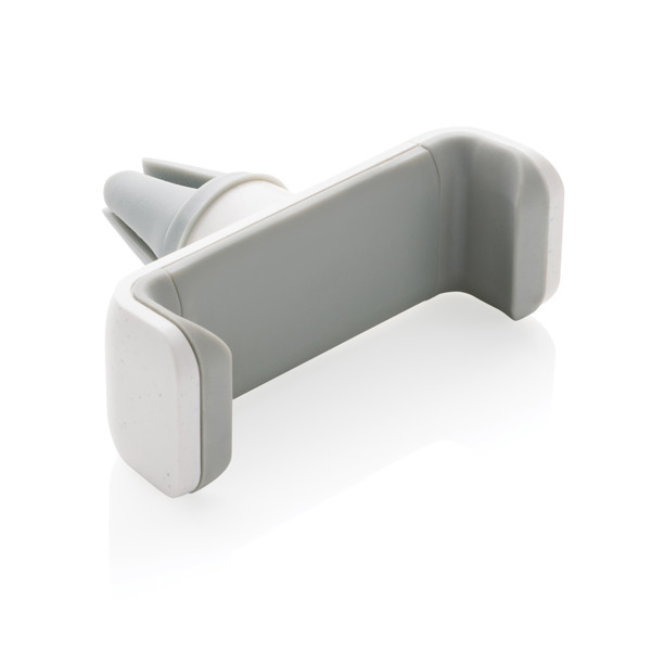 Acar car phone holder, recycled ABS, 360° rotation - White
