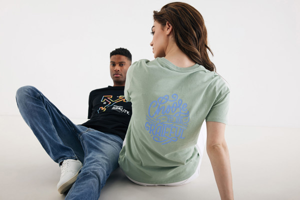 T-shirt en coton recyclé IQONIQ Bryce - Noir / 5XL