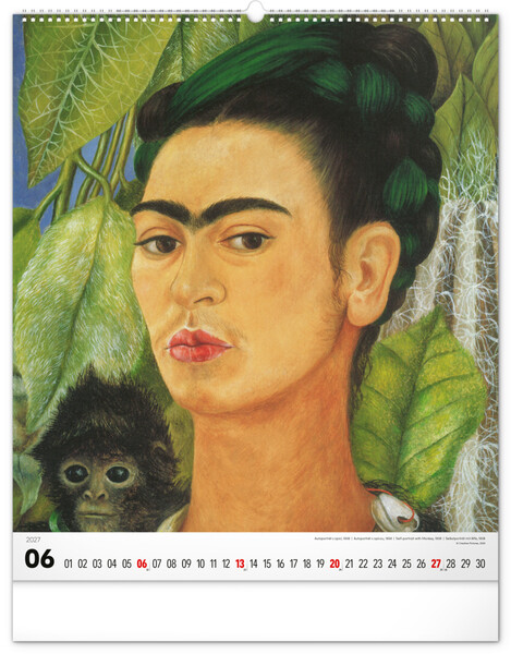Notique Nástěnný Kalendář Frida Kahlo 2027, 48 x 56 cm