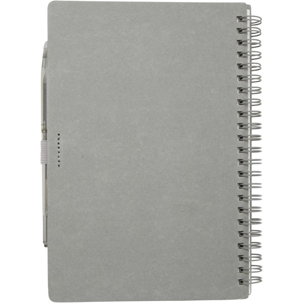 Carnet A5 à couverture souple réutilisable et parure de stylos Slate (encre noire) - Gris