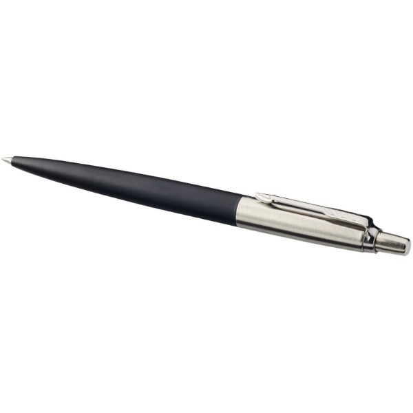 Parker Jotter Bond Street ballpoint pen (blue ink) - Solid Black / Silver