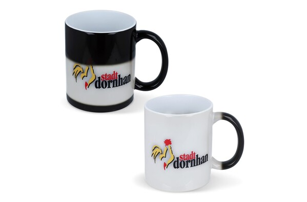 Mug magique Oslo subli 300ml - Noir / Blanc