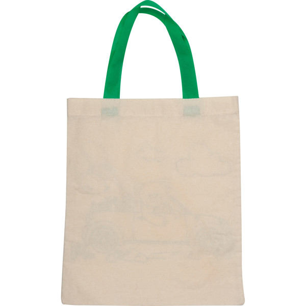 Cotton bag for coloring OLIVE - Beige