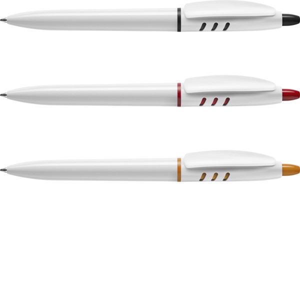 Stilolinea S30 plastic ballpen - White / Black