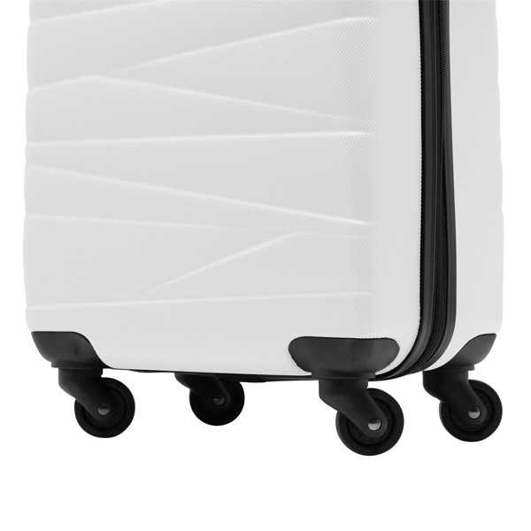 Padua trolley suitcase, boarding size, ABS shell - White