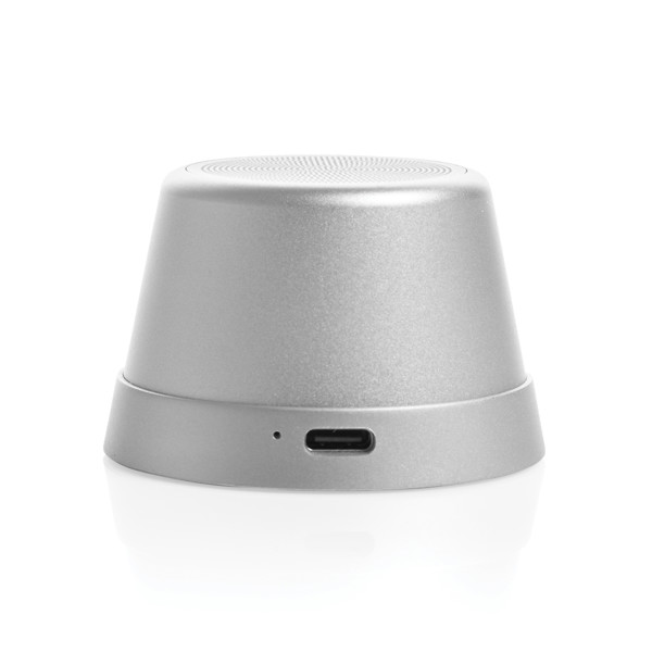 Nivio RCS recycled aluminum magnetic 5W Speaker - Silver