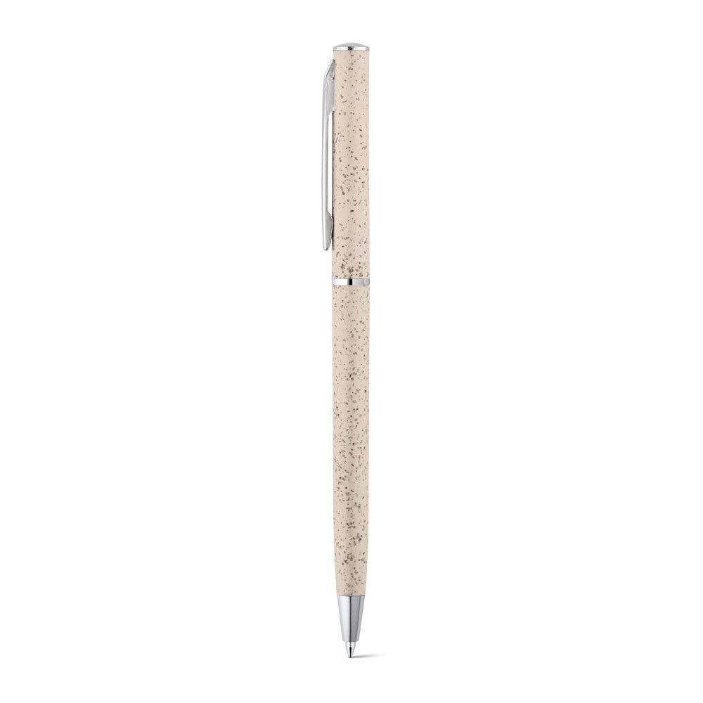 DEVIN. Kuličkové pero z pšeničné slámy a ABS - Světlá Přírodní
