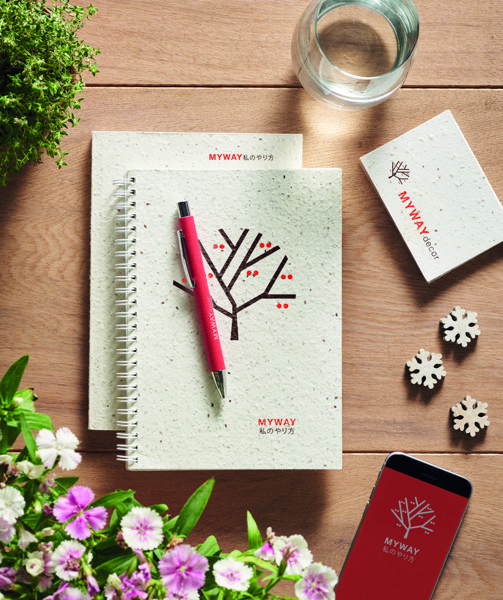 Bloco A5 c/capa papel sementes Seed Book