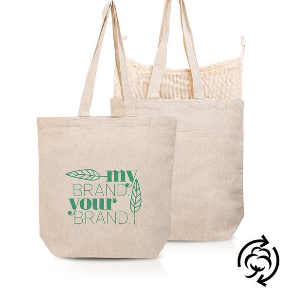 Saco De Algodão Reciclado 190G, Extensível - Bege