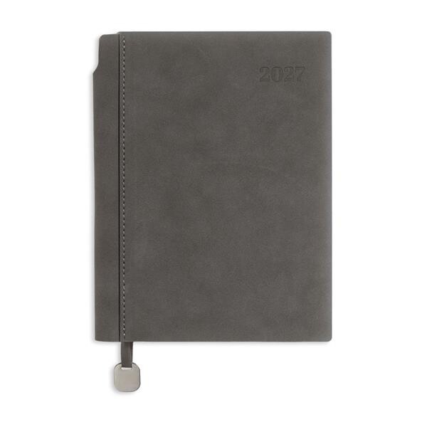 Agenda Diária A5 Bali, Nubuck - Cinza Escuro