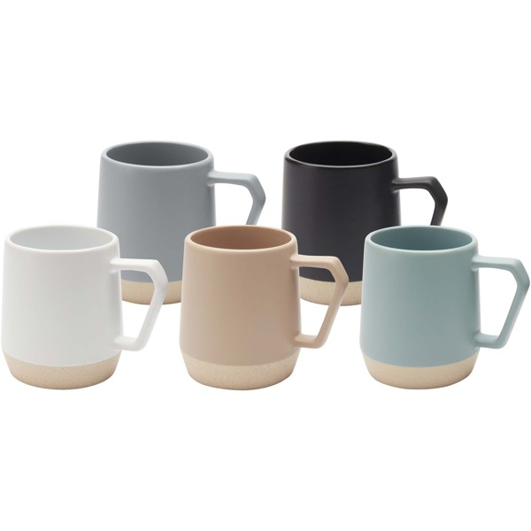 Dolce 300 ml ceramic mug with matt finish - White
