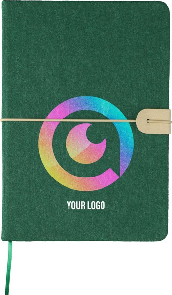 Bloco de notas de feltro reciclado (A5) Dario Original - cinzento