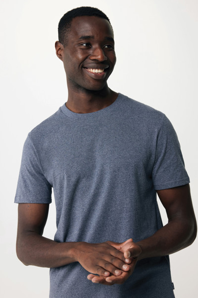 Iqoniq Manuel recycled cotton t-shirt undyed - Heather Navy / XL