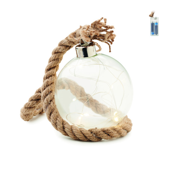 Baubli glass bauble, LED string, Ø 8 cm