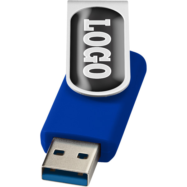 Clé USB 3.0 Rotate avec surface de marquage - Bleu royal / 128GB