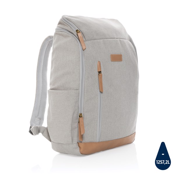 Impact AWARE™ ruksak za laptop 15" od recikliranog platna 16 oz - Siva