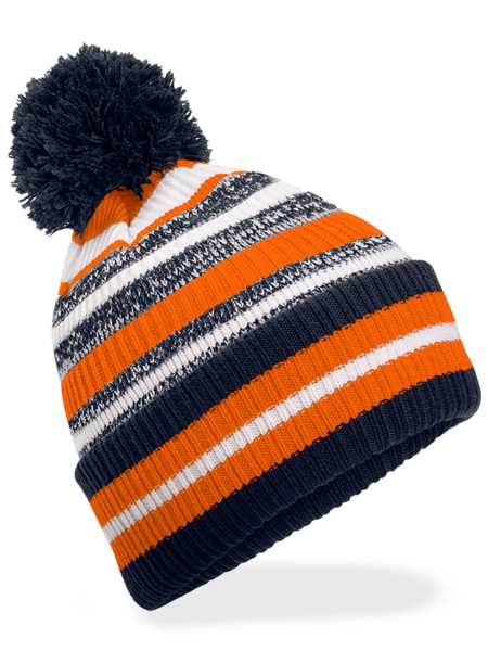 Multi-Sport Fan Beanie - French Navy / Orange / White
