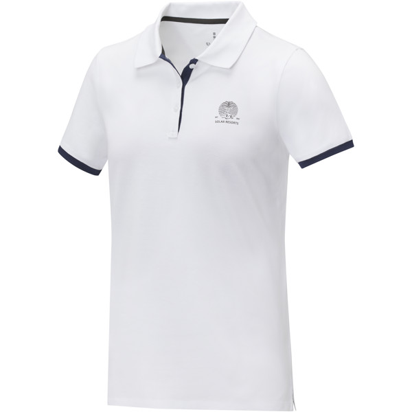 Morgan Polo für Damen, zweifarbig - weiss / 2XL