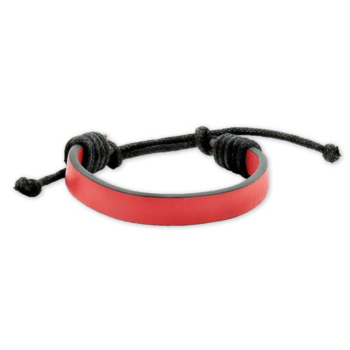 LEATHERETTE ADJUSTABLE BRACELET “ARCOS” - Red