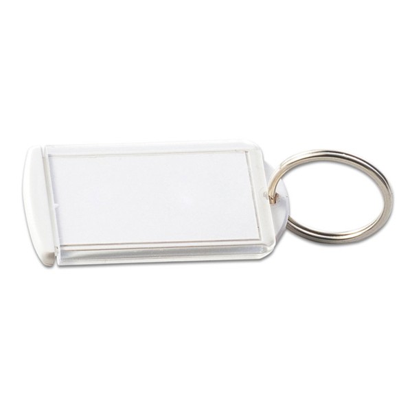 KEY-RING LABEL HOLDER - Blanc / 
