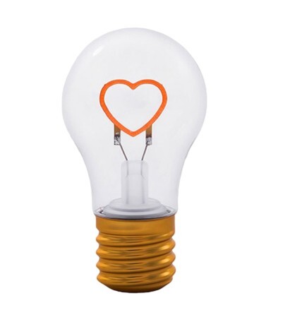 LED decoration in the shape of a light bulb - WHITE