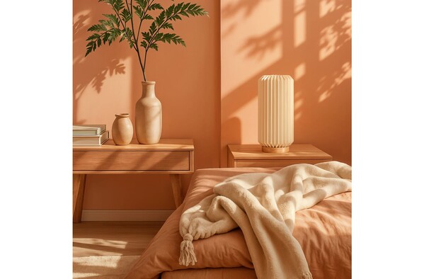 Coollux foldable paper LED lamp Aurora Tall on wooden base, 32cm - Nature