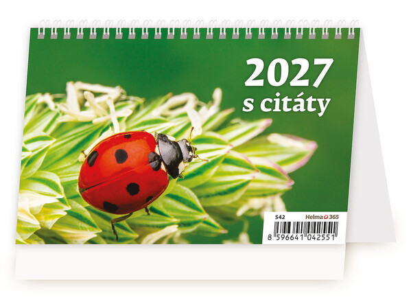 Stolní plánovací kalendář Týdenní „S“ s citáty