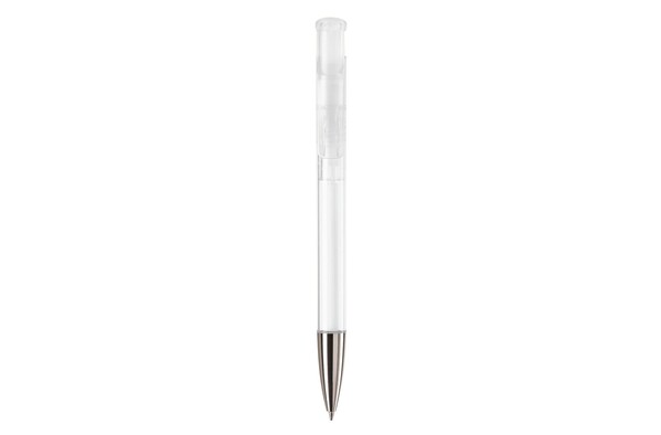 Stylo Avalon Transparent Pointe métal - Transparent / Blanc