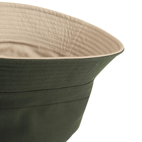 Reversible Bucket Hat - Olive Green / Stone / S/M
