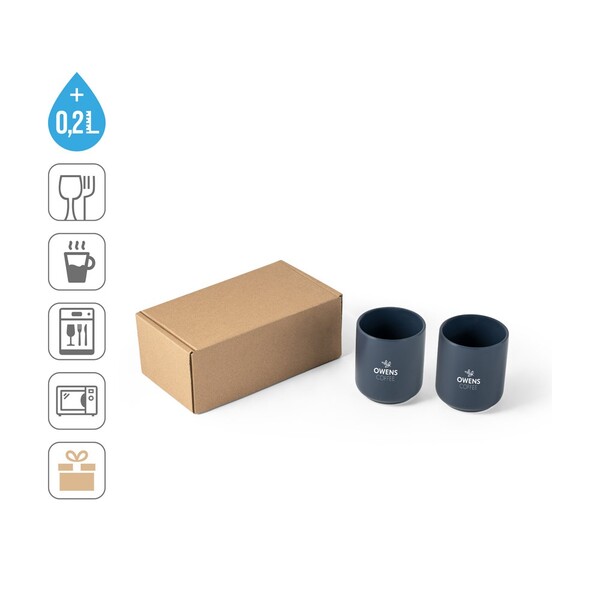 OWENS. Set keramičkih šalica - Pastelno Bijela