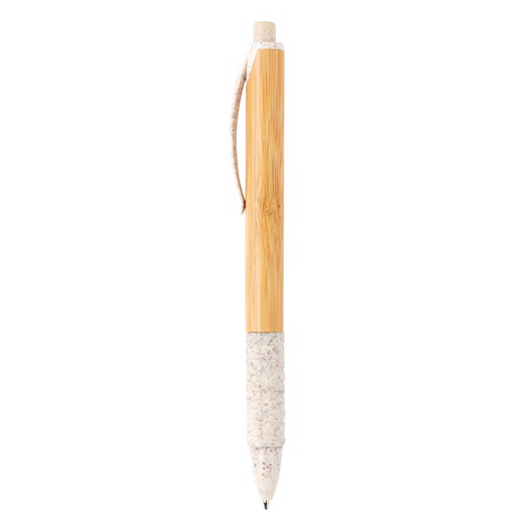 Bolígrafo de bambú & paja de trigo - Blanco