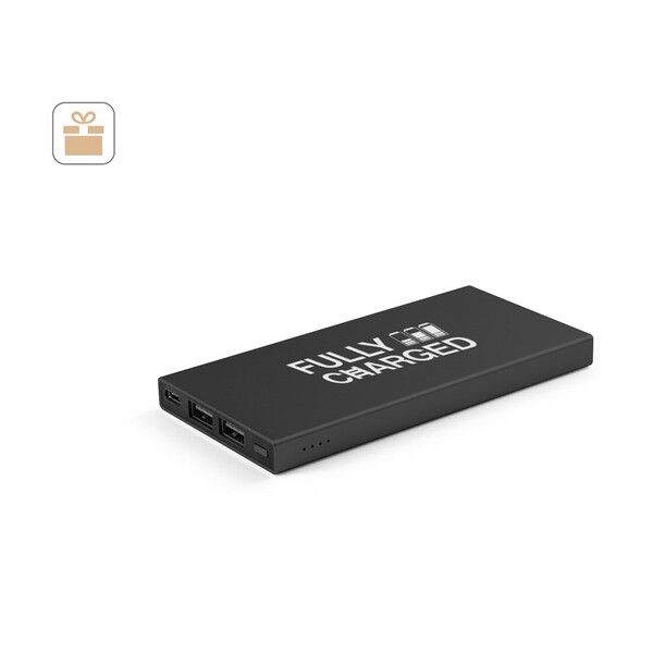 DOROTHY 5. Prijenosna baterija od 5000 mAh izrađena od recikliranog aluminija (100% rAL)