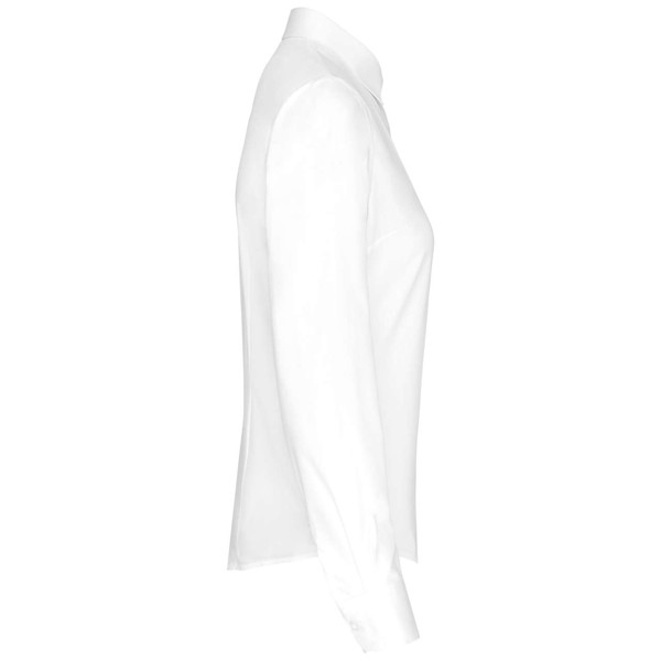 Ladies’ Long-Sleeved Cotton Poplin Shirt - White / L