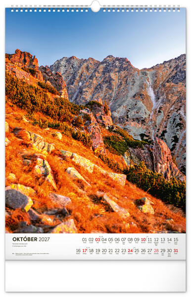 Notique Nástenný Kalendár Tatry 2027, 33 x 46 cm