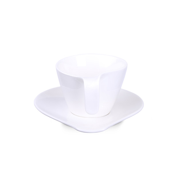 Porcelanasta skodelica, krožnik, premer 90 mm