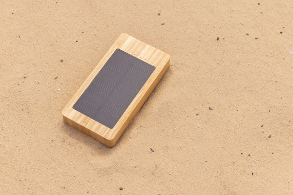 XD Collection solar powerbank 10000 mAh, bambus