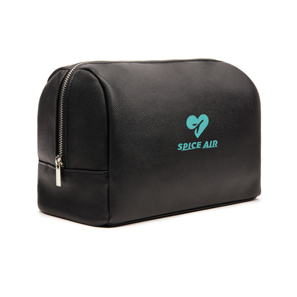 Vinga Bermond toiletry bag recycled PU, 260x180x140mm - Black