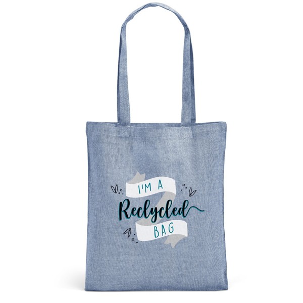 RYNEK. Bag with recycled cotton (140 g/m²) - Blue