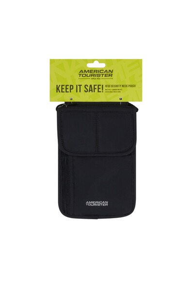 American Tourister - Ta Rfid Security Neck Pouch - Black