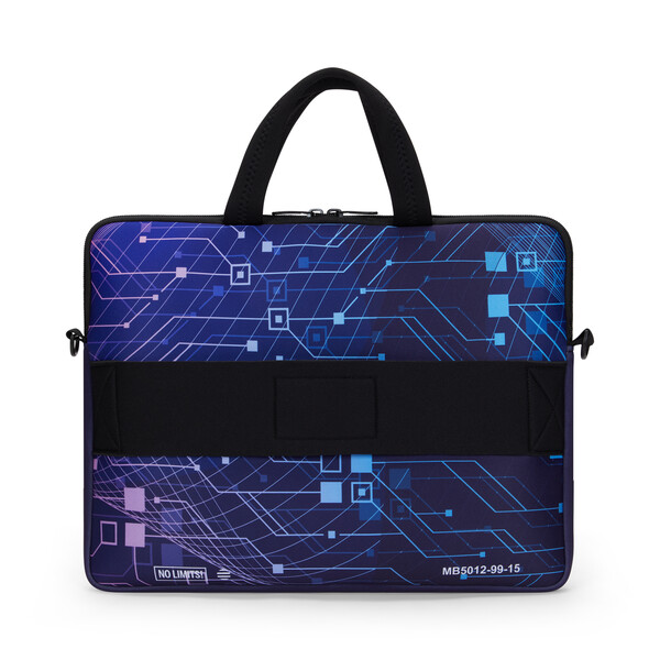 Sublimated neoprene laptop sleeve with zipper and trolley sleeve - 42x31cm