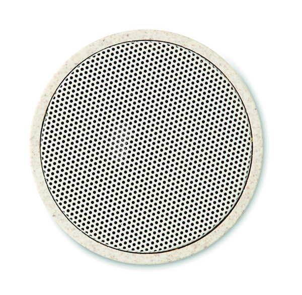Brezžični zvočnik Round Bass+ 3W, 300 mAh - Bež