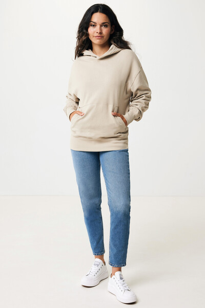 Mikina s kapucí Iqoniq Yoho relaxed fit z recykl. bavlny - Desert / L