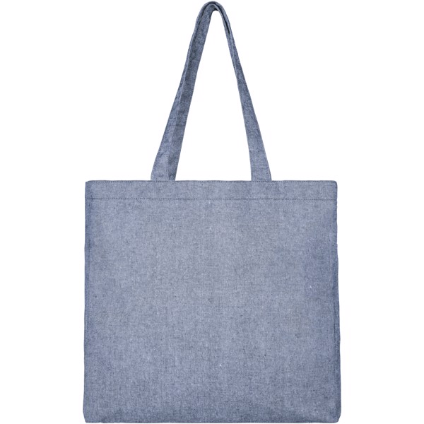 Sac shopping Pheebs recyclé avec soufflet 210 gr/m² 13L - Bleu bruyère